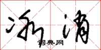 朱锡荣冰消草书怎么写