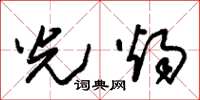 朱锡荣光烛草书怎么写