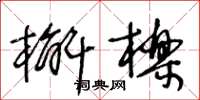 王冬龄槲栎草书怎么写