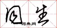 朱锡荣同生草书怎么写