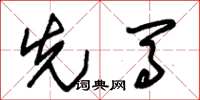 朱锡荣先马草书怎么写