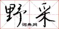 钱沛云野采行书怎么写