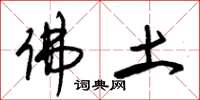 朱锡荣佛土草书怎么写