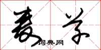 朱锡荣麦草草书怎么写