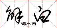 朱锡荣解白草书怎么写