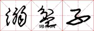 朱锡荣溺盆子草书怎么写