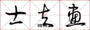 曾庆福士夫画草书怎么写