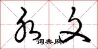 曾庆福水文草书怎么写