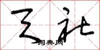 曾庆福天社草书怎么写