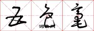 曾庆福五色毫草书怎么写