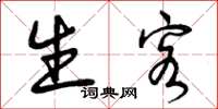 曾庆福生客草书怎么写