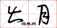 曾庆福出月草书怎么写