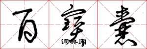 曾庆福百宝囊草书怎么写