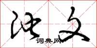 曾庆福池文草书怎么写
