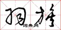 曾庆福羽族草书怎么写