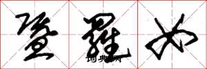 朱锡荣暨罗女草书怎么写