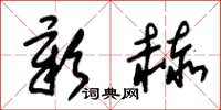 朱锡荣彰赫草书怎么写