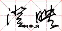 朱锡荣澄映草书怎么写