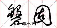 朱锡荣磐固草书怎么写