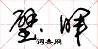 朱锡荣璧晖草书怎么写
