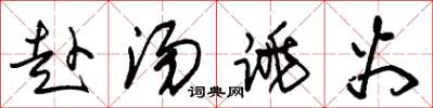朱锡荣赴汤跳火草书怎么写