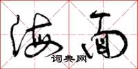 曾庆福海面草书怎么写