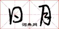 曾庆福日月草书怎么写