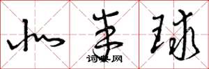 曾庆福北半球草书怎么写