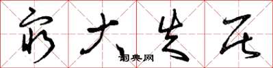 曾庆福穷大失居草书怎么写