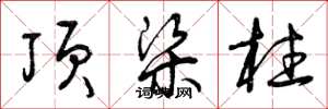 曾庆福顶梁柱草书怎么写