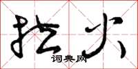 曾庆福拉火草书怎么写