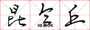 曾庆福昆仑丘草书怎么写