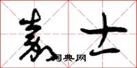 曾庆福嘉士草书怎么写