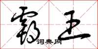 曾庆福霸王草书怎么写