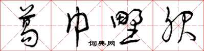 曾庆福葛巾野服草书怎么写