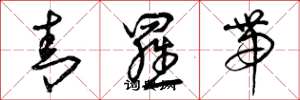 曾庆福青罗带草书怎么写