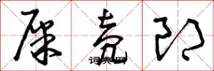 曾庆福屎壳郎草书怎么写