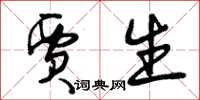 曾庆福贾生草书怎么写
