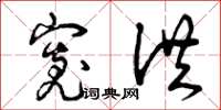 曾庆福宽洪草书怎么写