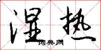 钱沛云湿热行书怎么写