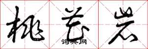 曾庆福桃花岩草书怎么写