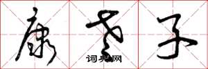 曾庆福康老子草书怎么写