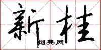 钱沛云新桂行书怎么写