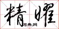 钱沛云精曜行书怎么写