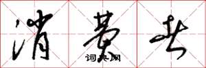 梁锦英消费者草书怎么写
