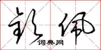 梁锦英钦佩草书怎么写