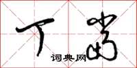 梁锦英丁当草书怎么写