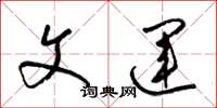 梁锦英文运草书怎么写