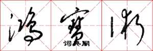 梁锦英鸿宝术草书怎么写