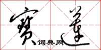 梁锦英宝莲草书怎么写